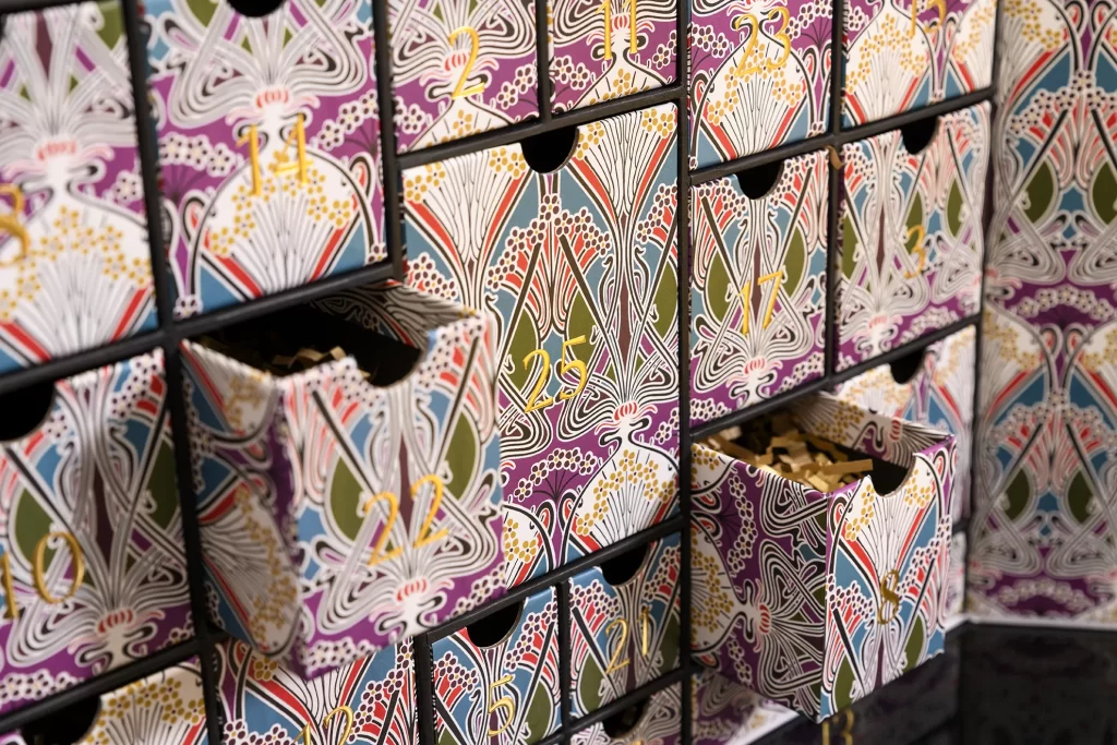 Liberty advent calendar drawers 150th anniversary 2025 packaging