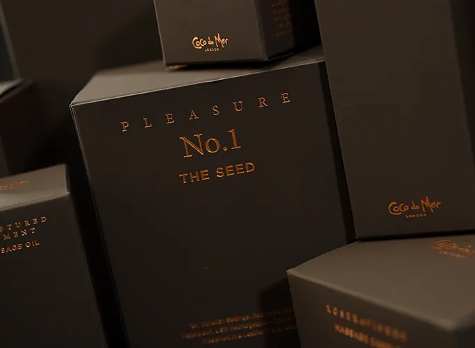 Coco de Mer pleasure product packaging