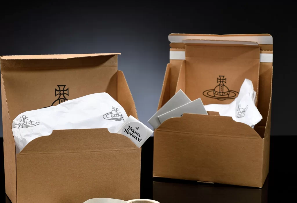 Vivienne Westwood ecommerce mailing box packaging