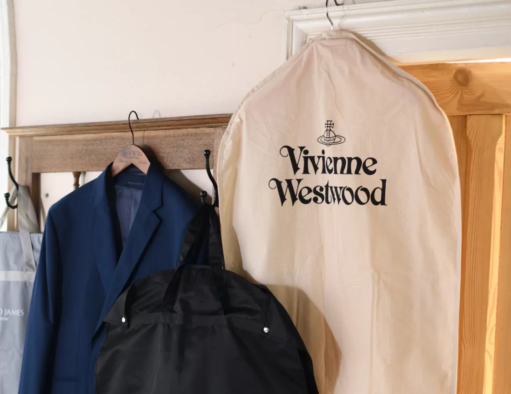 Vivienne Westwood suit cover accessories packaging