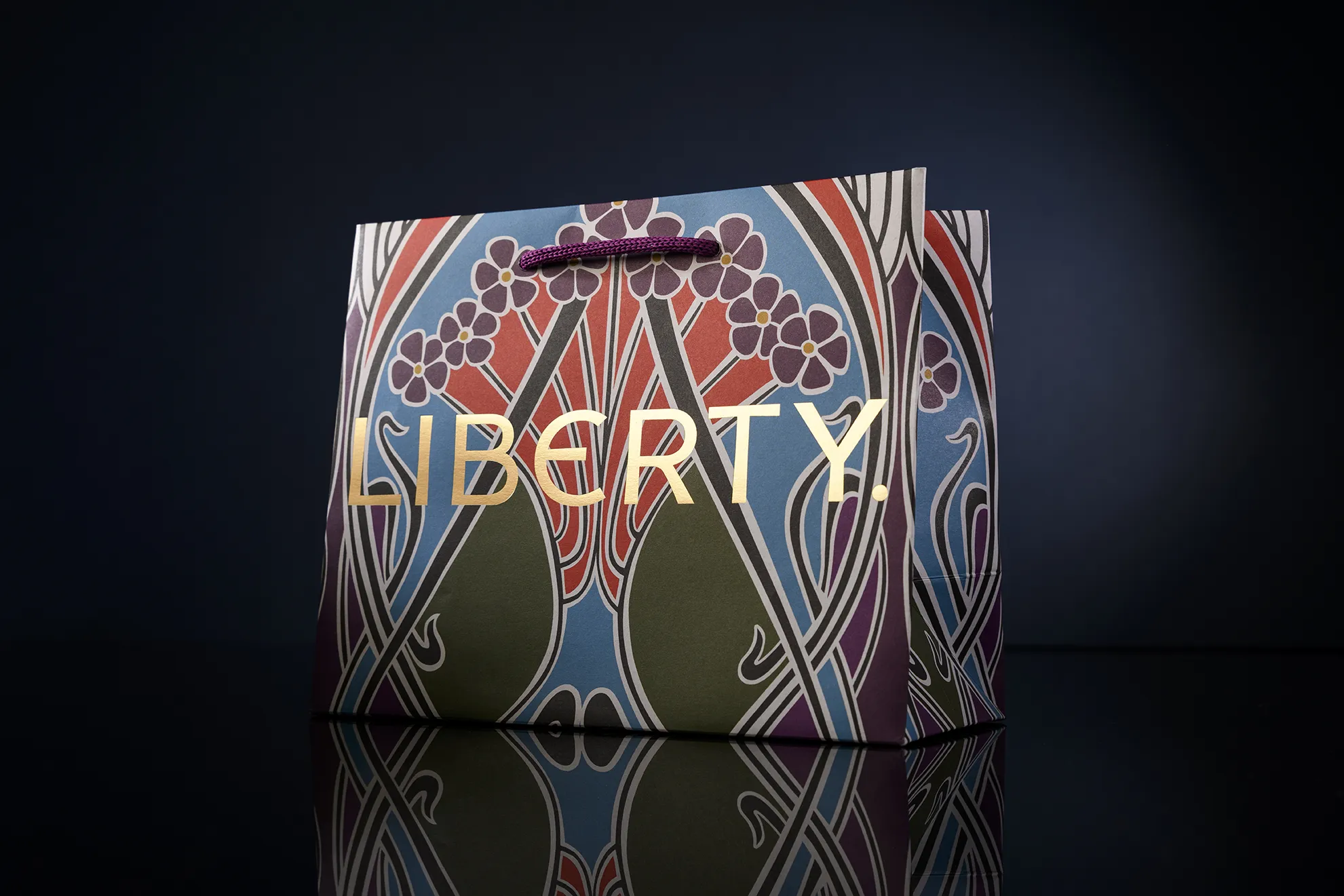 Liberty 150th anniversary luxury branded paper retail bag packaging