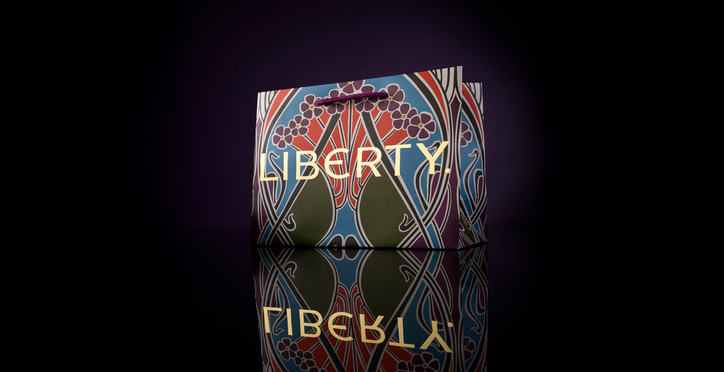 Liberty 150th anniversary paper bag hero image packaging