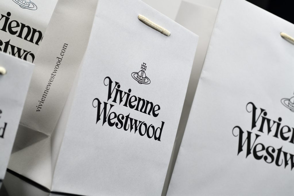 Vivienne Westwood branded paper bag packaging