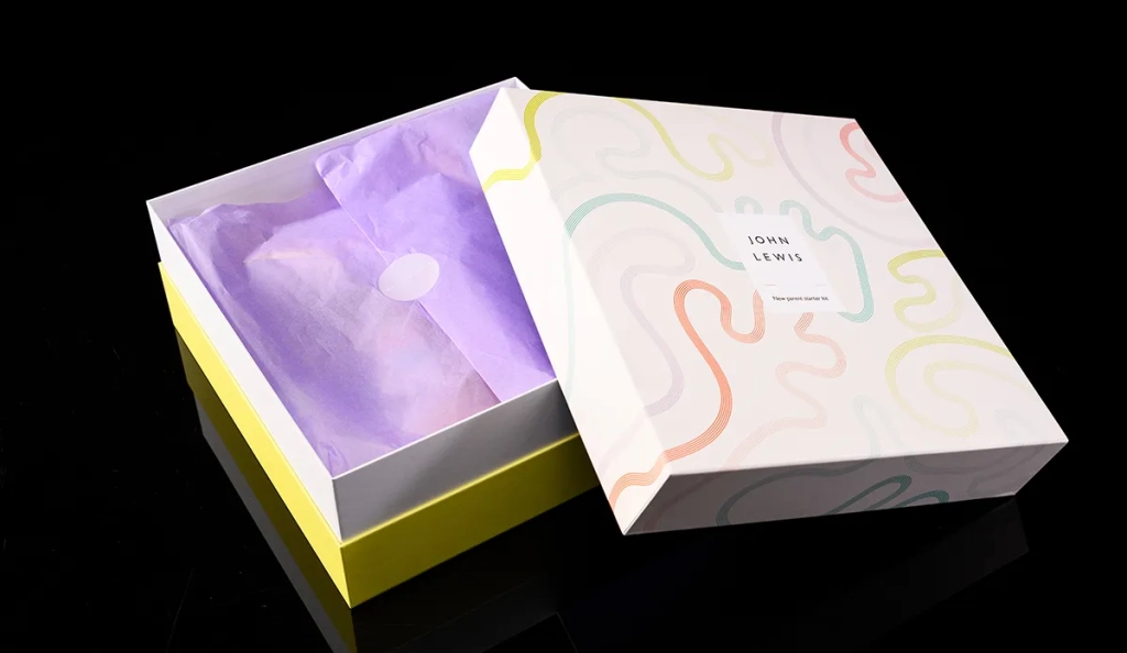John Lewis baby box packaging